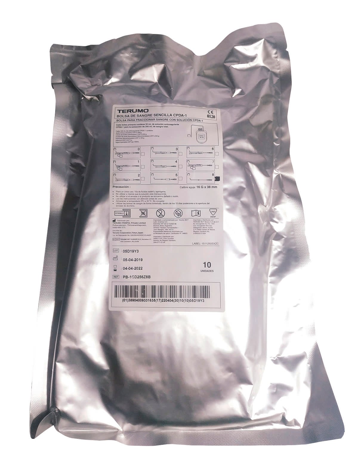 Bolsa para transfusión de sangre Terumo